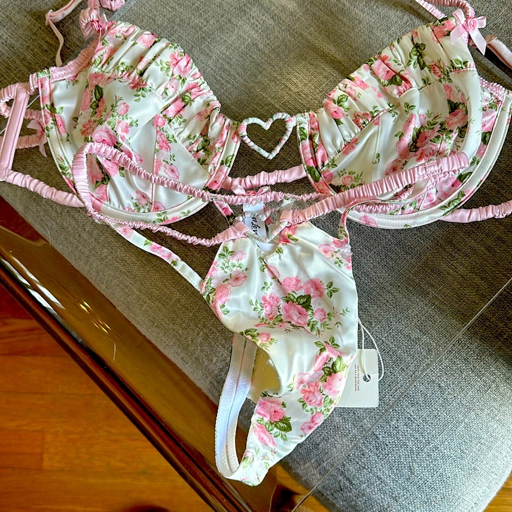 For Love & Lemons NWT lingerie set, size small thing, size 36B bra